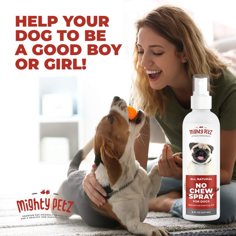 Mighty Petz No Chew Spray for Dogs â€“ Bitter Apple Spray Alternative, Large 8oz. Dog Repellent, Anti Chew Deterrent for Furniture, Chewing. Natural Ingredients, Alcohol Free. Safe on All Surfaces - Image 3